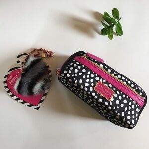 Kate Spade Black and Pink Cosmetic Bag